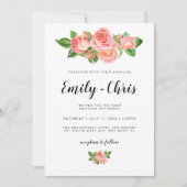 ミニマルフローラ結婚式招待状 招待状 (正面)