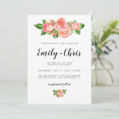 ミニマルフローラ結婚式招待状 招待状 (スタンド正面)