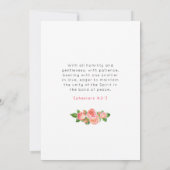 ミニマルフローラ結婚式招待状 招待状 (裏面)