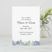 ミニマルフローラ結婚式招待状 招待状 (スタンド正面)