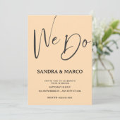 ミニマルフローラ結婚式招待状 招待状 (スタンド正面)