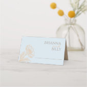 ミニマルフローラ結婚折り畳み座席表 プレイスカード (正面)