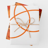 ミニマルフローラ花写真白オレンジ ラッピングペーパーシート (インサイチュ)