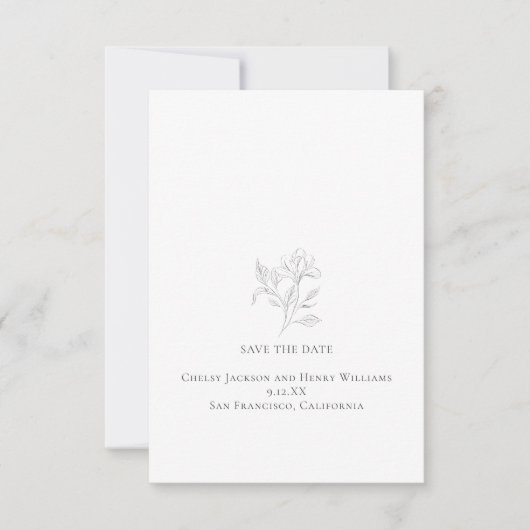 ミニマルフローラ行スケッチ日付カードの保存 (正面)