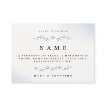 ミニマルフローラ記念日招待状カード