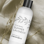 ミニマルフローラ4 OZ 120mlコスメティックボトルラベル 長方形シール