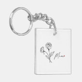 ミニマルフローラMomキーチェーンハート キーホルダー (正面左)