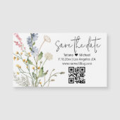 ミニマルフローラqrコード日付磁石を保存 (正面)