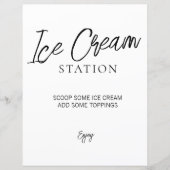 ミニマルブライダルシャワーアイスクリームサイン (正面)