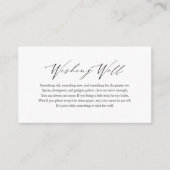 ミニマルブライダルシャワーウィッシングウェル挿入 エンクロージャーカード (正面)