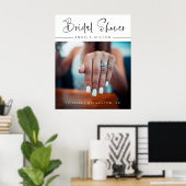ミニマルブライダルシャワーウェルカムサインと写真 ポスター (ホームオフィス)