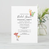 ミニマルブライダルシャワーカクテルパーティー 招待状 (スタンド正面)