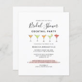ミニマルブライダルシャワーカクテルビーチパーティーインビ (正面/裏面)