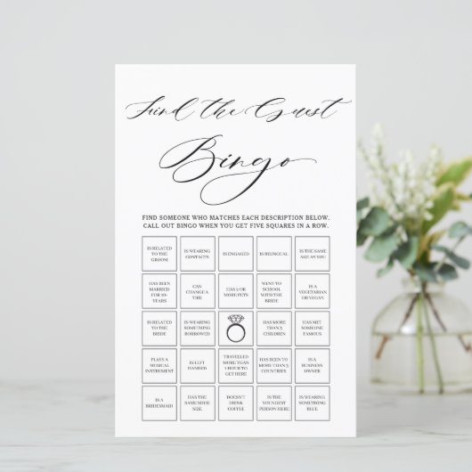 ミニマルブライダルシャワーゲストビンゴゲームを検索 (スタンド正面)