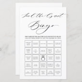 ミニマルブライダルシャワーゲストビンゴゲームを検索 (正面/裏面)