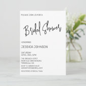 ミニマルブライダルシャワーシンプル 招待状 (スタンド正面)