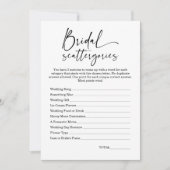 ミニマルブライダルシャワースキャッタゴリズゲーム 招待状 (正面)