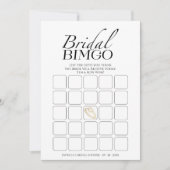 ミニマルブライダルシャワービンゴゲームカード 招待状 (正面)
