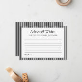 ミニマルブライダルシャワーフューチャーミセスアドバイスカード ノートカード (正面/裏面インサイチュ)