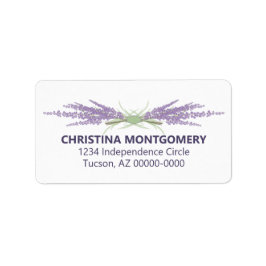 ミニマルブライダルシャワーラベンダーフラワーハーブ束 ラベル