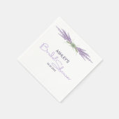 ミニマルブライダルシャワーラベンダーフラワーバンドル スタンダードカクテルナプキン (角)
