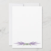 ミニマルブライダルシャワーラベンダーフラワーバンドル 招待状 (裏面)