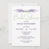 ミニマルブライダルシャワーラベンダーフラワーバンドル 招待状 (正面)