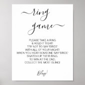 ミニマルブライダルシャワーリングや輪ゲームウェディングパーティー ポスター (正面)
