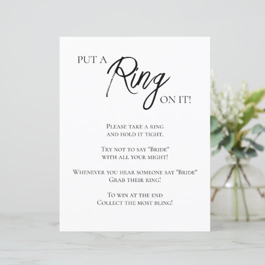 ミニマルブライダルシャワーリングや輪ゲーム (スタンド正面)