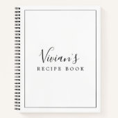 ミニマルブライダルシャワーレシピ ノートブック (正面)