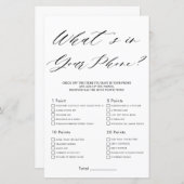 ミニマルブライダルシャワー携帯ゲームの内容 (正面/裏面)