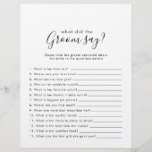 ミニマルブライダルシャワー新郎は何と言った (正面)