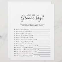 ミニマルブライダルシャワー新郎は何と言った