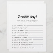 ミニマルブライダルシャワー新郎は何と言った