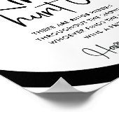 ミニマルブライダルシャワー狩りゲームサイン ポスター (角)