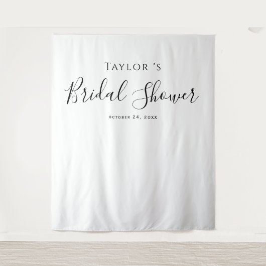 ミニマルブライダルシャワー背景 タペストリー (正面)