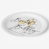 ミニマルブライダルブランチとバブリー ペーパープレート (アングル)