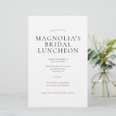 ミニマルブライダルランチョンバジェットリネン招待状 (スタンド正面)