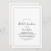 ミニマルブライダルルンチョン 招待状 (正面/裏面)