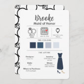 ミニマルブライダル情報カード 招待状 (正面/裏面)