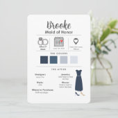 ミニマルブライダル情報カード 招待状 (スタンド正面)