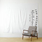 ミニマルブライダル背景 – パーティーデコール – タペストリー (インサイチュ(横))