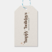 ミニマルブラウンクリスマスホリデーファミリーギフトタグ ギフトタグ (正面)