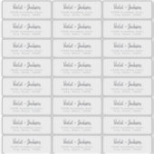 ミニマルブラシスクリプトの透過差出人住所 シール (正面)