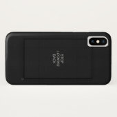 ミニマルブラックアート引用スマホケース Case-Mate iPhoneケース (裏面(横))