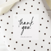 ミニマルブラックスクリプトエレガントスクエアサンクス フェイバータグ