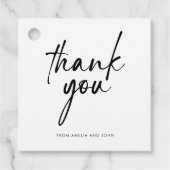 ミニマルブラックスクリプトエレガントスクエアサンクス フェイバータグ (正面)