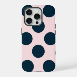 ミニマルブラックドット柄 iPhone 15 PROケース