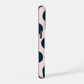 ミニマルブラックドット柄 iPhoneケース (右側面)