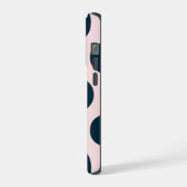 ミニマルブラックドット柄 iPhoneケース (左側面)